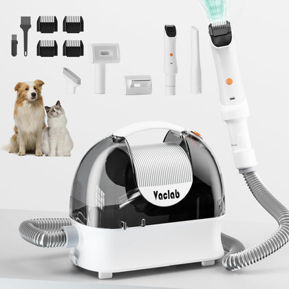VACLAB Pet Grooming Kit with 3.0L Capacity, Dog Vacuum for Shedding Grooming with 5 Pet Groomer Tools, Low Noise Dogs Hair Brush Vacuum Cleaner Dog Clippers for Cats and Other Pets,Animals