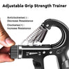 FLYFE Grip Strength Trainer, Plastic, 2 Pack 11-132 lbs, Forearm Strengthener, Hand Squeezer Adjustable Resistance, Hand Grip Strengthener for Muscle Building and Injury Recovery (Black)