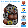 BROTOU Extra Large Sports Ball Bag Mesh, Basketball Bags Team Balls, Adjustable Shoulder Strap, Team Work Ball Bags for Holding Soccer, Football, Volleyball, Swimming Gear (30 x 40) (1PCS)
