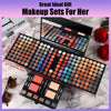 Women Makeup Sets Full Kits - 190 Colors Cosmetic Make Up Gifts Combination with Eyeshadow Facial Blusher Eyebrow Powder Face Concealer Powder Eyeliner Pencil with Full Size Mirror Makeup Palette Kit
