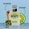 Novo Infinity for Men - 3.4 Fluid Ounce Eau De Parfum Spray for Men - Refreshing Citrusy & Floral Top Notes with Subtle Woody Undertones Smell Fresh All Day Long Gift for Men for All Occasions