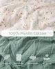 Muslin Crib Sheets for Girls and Boys, Cotton Boho Neutral Fitted Baby Sheet Standard Mattress & Toddler Bed (52