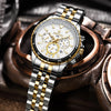 REWARD Men's Wrist Watches Fashion Business Dress Stainless Steel Wristwatch for Men (Chronograph/Waterproof/Luminous/Date) Sport Mens Quartz Watch Black/Silver/Blue/Green