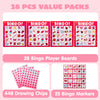 JOYIN 28 Players Valentine's Day Bingo Set, Bingo Game Cards for Kids Party Card Games, School Classroom Games, Valentine Party Supplies, Family Activity