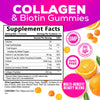 Collagen & Biotin Hair Vitamin Gummies - Extra Strength for Healthy Hair, Skin & Nails Growth Support - Collagen Peptides Gummy Supplement with Vitamins C & E - Orange Flavored, Non-GMO - 60 Count