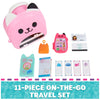 Gabby's Dollhouse, Gabby Girl On-The-Go Travel Set, Pretend Play Travel Toys, Toy Passport, Toy Phone and Compass Charm, Kids Toys for Girls & Boys 3+