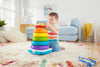 Fisher-Price Toddler Toy Giant Rock-a-Stack, 6 Stacking Rings with Roly-Poly Base for Ages 1+ Years, 14+ Inches Tall
