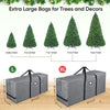 BALEINE 7.5 ft Christmas Tree Storage Bag, Heavy Duty 900D Oxford Fabric with Reinforced Handles and Dual Zippers Wide Opening, Extra Large Storage Container for Trees and Decorations (Grey)