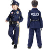 Joycover Police Officer Costume for Kids - Deluxe Police Costume with Accessories, Costumes for Boys Girls, Cop Costume Role Play Kit for Halloween Career Day-M