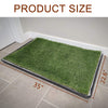 Dog Grass Large Patch Potty, Artificial Dog Grass Bathroom Turf for Pet Training, Washable Puppy Pee Pad, Perfect Indoor/Outdoor Portable Potty Pet Loo (Tray system-35
