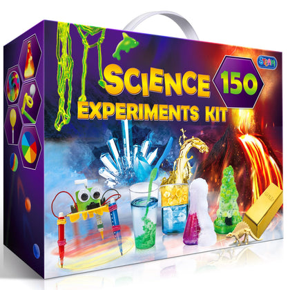 UNGLINGA 150 Experiments Science Kits for Kids Age 6-8-10-12-14, STEM Project Educational Toys for 6 7 8 9 10 12 14 Years Old Boys Girls Birthday Gift Ideas, Volcano, Chemistry Set, Crystal Growing