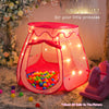 Princess Tent Girls Kids Playhouse, Pop Up Play Tent with Star Light, DISHIO Pop Up Ball Pit Tent Toys for Toddlers Baby 1 2 3 Year Old Girl Birthday Gift Ball Pits for Toddlers 1-3 Indoor&Outdoor