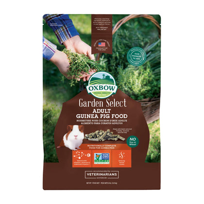 Oxbow Animal Health Garden Select Adult Guinea Pig Food, Garden-Inspired Recipe for Adult Guinea Pigs, No Soy or Wheat, Non-GMO, Made in The USA, 8 Pound Bag, Multi-Colored, 128.00 Fl Oz (Pack of 1)