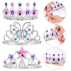 Liberty Imports 50 PCS Princess Jewelry Dress Up Accessories, Pretend Play Set Jewelry Party Favors for Girls Cosplay Party Favors with Crown Wand Ring Earring Necklace