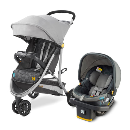 Century Stroll On 3-Wheel 2-in-1 Lightweight Travel System - Infant Car Seat and Stroller Combo, Metro