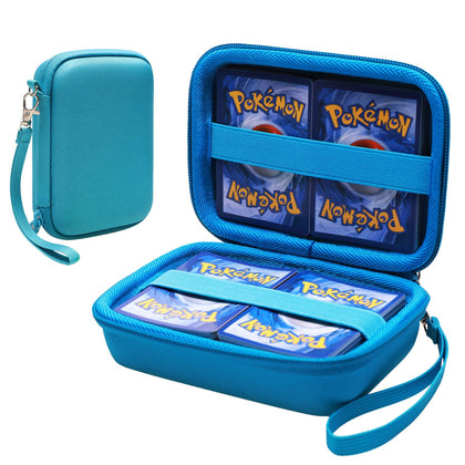 LTGEM Travel cards Hard Case, PTCG Trading Cards,Can accommodate 300+game cards,compatible classic game cards such as Cards Pokemon/UNO etc,Travel protection storage bag(Sky Blue)