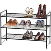 Simple Houseware 3-Tier Stackable Shoe Rack Storage Shelf, Black