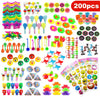 Party Favors Pinata Filler 200 PCS - Carnival Prizes Toys Bulk - Kids Toy Assortment - Boys Girls Birthday Rewards Box - Classroom Treasure Chest - Games Pack (200 pack Multicolor)