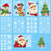329PCS+ Christmas White Snowflakes Window Clings Decal Stickers Ornaments for Winter Frozen New Year Party Supplies Wonderland Decorations (10 Sheets)