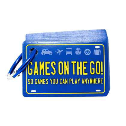 Games on the Go by Continuum Games - Portable Roadtrip Family Games to Challenge and Entertain for 2+ players , Blue