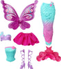 Barbie Fairytale Doll, Dress-Up Set with Candy-Inspired Barbie Clothes and Accessories like Fairy Wings and Mermaid Tail