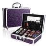 Makeup Kit for Teens - Train Case with Eyeshadow, Lipgloss, Brushes - Valentine's Day Gift