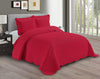 Linen Plus Embossed Coverlet Bedspread Set Oversized Solid Red King/California King Bed Cover Bedding New # Dana