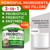 STRELLALAB Cat Probiotic Powder - Probiotics for Cats with Diarrhea, Cat Probiotics for Indoor Cats, Health Supplies Food Supplement, Pet Probiotics, Cat Digestive Support, Constipation Relief Treats