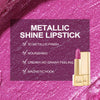 Oulac Metallic Shine Purple Pink Lipstick for Women, High Impact Lipcolor with Moisturizing Creamy Formula, Vegan & Cruelty-Free, Full-Coverage Lip Color 4.3 g/0.15 oz (Velocity(15))
