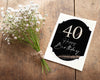 Jolicoon - 40th Birthday Wine Bottle Labels - 40th Birthday Party Favors