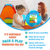 Playz 7pc Kids Play Tent with 1 Big Ball Pit for Babies, 3 Play Tunnel for Toddlers, and 3 Pop Up Tents Playhouse Bundle, Best Birthday Gift for Boys & Girls, Indoor & Outdoor Use Portable Play Center