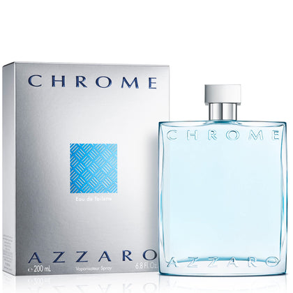 Azzaro Chrome Eau de Toilette - Citrus, Woody, Musky Men's Cologne