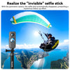 Selfie Stick Long Pole Invisible for GoPro Insta360 (120cm/47.2inch), TELESIN Carbon Fiber Waterproof Extension Monopod for Go Pro Max Hero 12 11 10 9 8 7 Insta 360 X3 GO3 DJI Action 3 4 Accessories