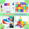 Magnetic Tiles Beginner Set Toddlers Kids Toys, Sensory Toys for Toddlers 3-4, Magnet Building Blocks for Kids Age 3-5 4-8, Encourage Kids Creativity & Develop Fine Motor Skills
