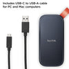 SanDisk 2TB Portable SSD - Up to 800MB/s, USB-C, USB 3.2 Gen 2, Updated Firmware - External Solid State Drive - SDSSDE30-2T00-G26