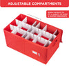 Christmas Ornament Storage Container with Dividers -Box Stores Up to 54-4