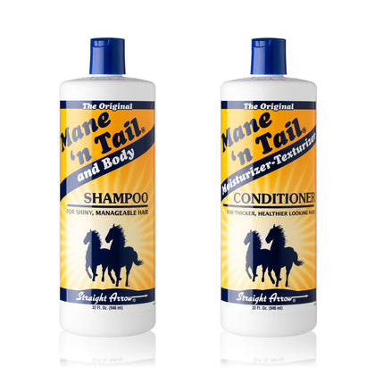 Mane 'N Tail Shampoo & Conditioner Combo Set (32 oz Each) For Horses and Humans For A 