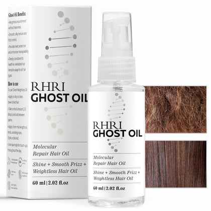 Ghost Hair Oil, Oil for Damaged Hair, Hair Oil for Curly Hair, Weightless Smoothing Oil, Protects from UV/Heat Damage and Frizz, Adds Mega Shine & Smooths Split Ends, Safe for Colored Hair.