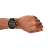 A|X ARMANI EXCHANGE Men's Chronograph Black Silicone Strap & Luggage Tag Gift Set (Model: AX7105)