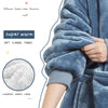 Aemilas Wearable Blanket Hoodie,Oversized Sherpa Sweatshirt Blanket with Hood Pocket and Sleeves,Cozy Soft Warm Plush Hooded Blanket for Adult Women Men Teens,One Size Fits All(Grey)