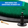 Fiberbuilt Golf Adjustable Golf Tee; Premium Driving Range Mat Golf Tees; Great for Hitting Balls into a Practice Net or Simulator - 2 Pack Black