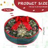 Coume 4 Pcs Christmas Wreath Storage Bag 24 Inch Garland Wreaths Container with Clear Window for Xmas Holiday Storage Bags Box Protection for Holiday Wreath Water Resistant Holder
