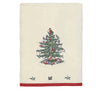 Spode - Bath Towel, Soft & Absorbent Cotton Towel Christmas Tree Collection