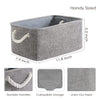 TheWarmHome Storage Bins for Shelves - 11.8x7.9x5.2 inch Grey Small Storage Baskets for Organizing, Fabric Storage Cubes Closet Organizer for Home Nursery Baby Toy Gift Laundry Decorative (Gray)