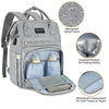 Mokaloo Diaper Bag Backpack, Large Baby Bag, Multi-functional Travel Back Pack, Anti-Water Maternity Nappy Bag Changing Bags (Light Grey)