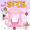 ORIAN Princess Castle Playhouse Tent for Girls with LED Star Lights - Indoor & Outdoor Large Kids Play Tent - ASTM Certified, Princess Tent Gift, 230 Polyester Taffeta. Pink 55