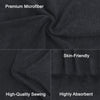 Orighty Black Salon Towel, Pack of 12(Not Bleach Proof, 16 x 27 Inches) Super Soft and Absorbent Microfiber Towels for Salon, Hand, Gym, Bath, Spa and Home Hair Care