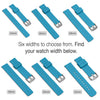 GadgetWraps 14mm Silicone Watch Band Strap with Quick Release Pins - Compatible with Pebble, Fossil, Skagen, Wristology - 14mm Quick Release Watch Band (Aqua Blue, 14mm)