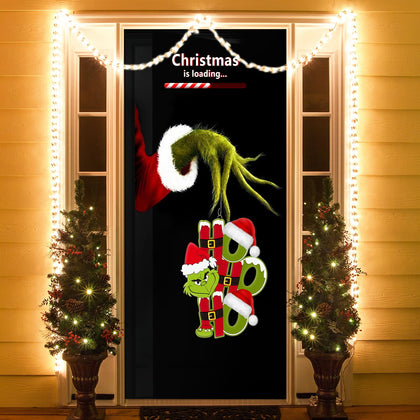 Christmas Door Cover Decoration,Cute Christmas Front Door Cover Banner Decor, Fun Xmas Wall Window Covers Covering Christmas Party Supplies Indoor Outdoor