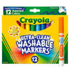 Crayola Broad Line Markers (12 Count), Washable Markers for Kids, Assorted, Great for Classrooms & School Supplies, Ages 3+